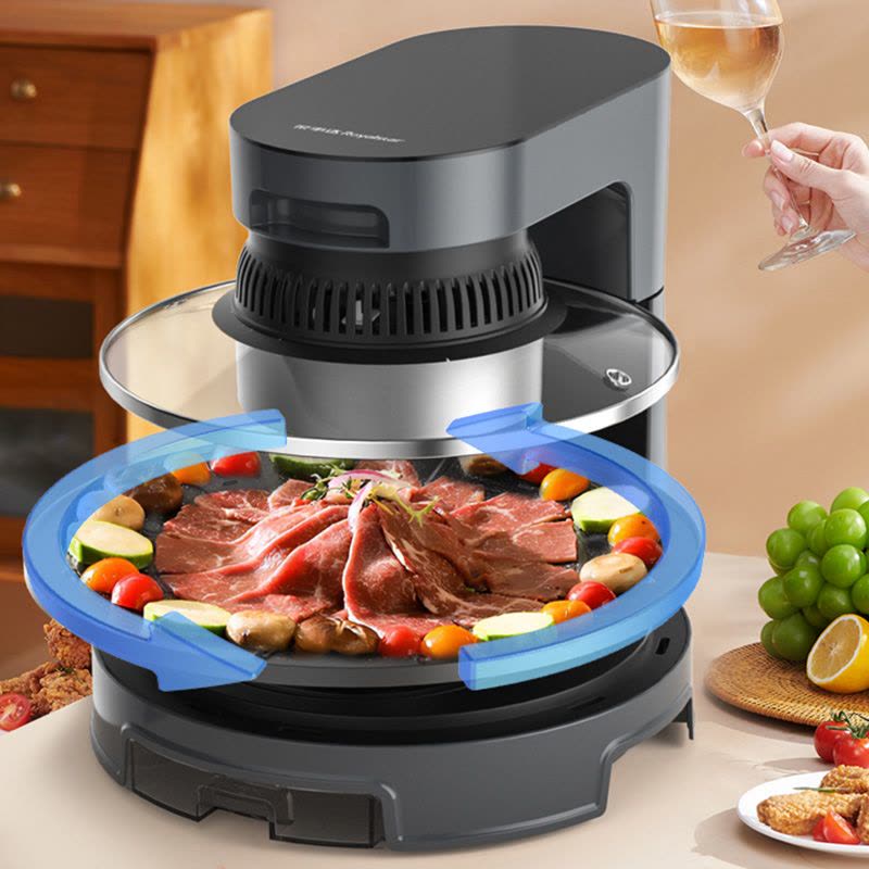 荣事达RS-AF1283D空气炸锅 远红外免翻面，5.5L大容量家用料理神器